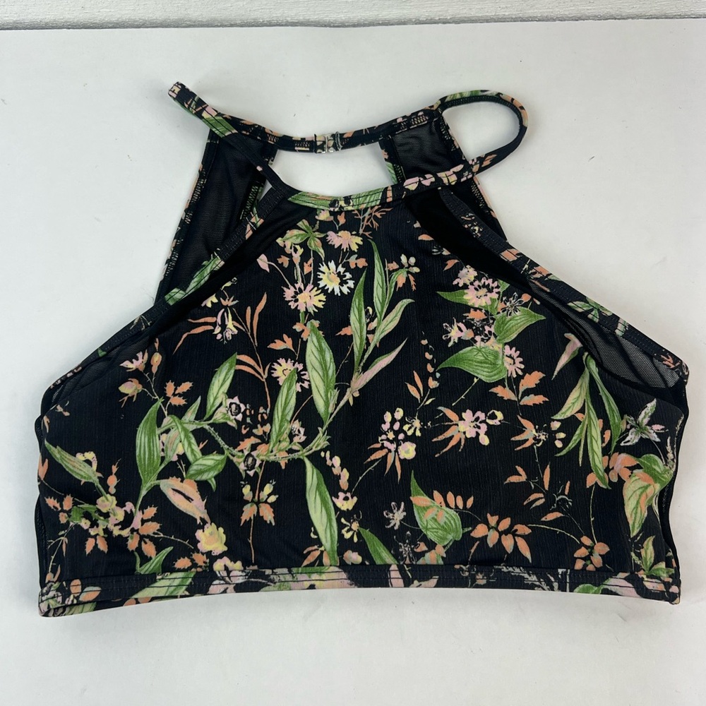 Fortune Swimwear Floral High Neck Bikini Top, XS